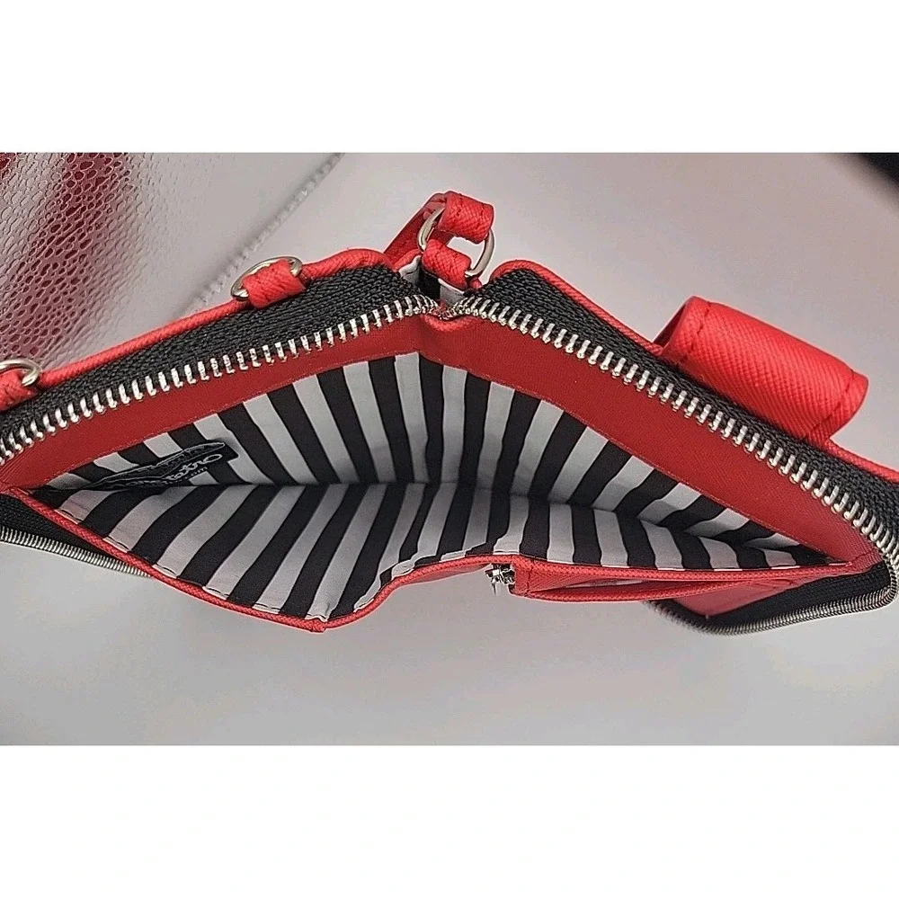 Marc Tetro Dog Phone Crossbody Wallet 7x4 Red Wristlet Strap Organizer Cute‎